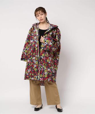 Kiu Rain Poncho with Sleeves for Heavy for Water Storage Bag and Rain, Bicycles, Repellent, Waterproof, Included, Men's Women's, Bohemian, Red,