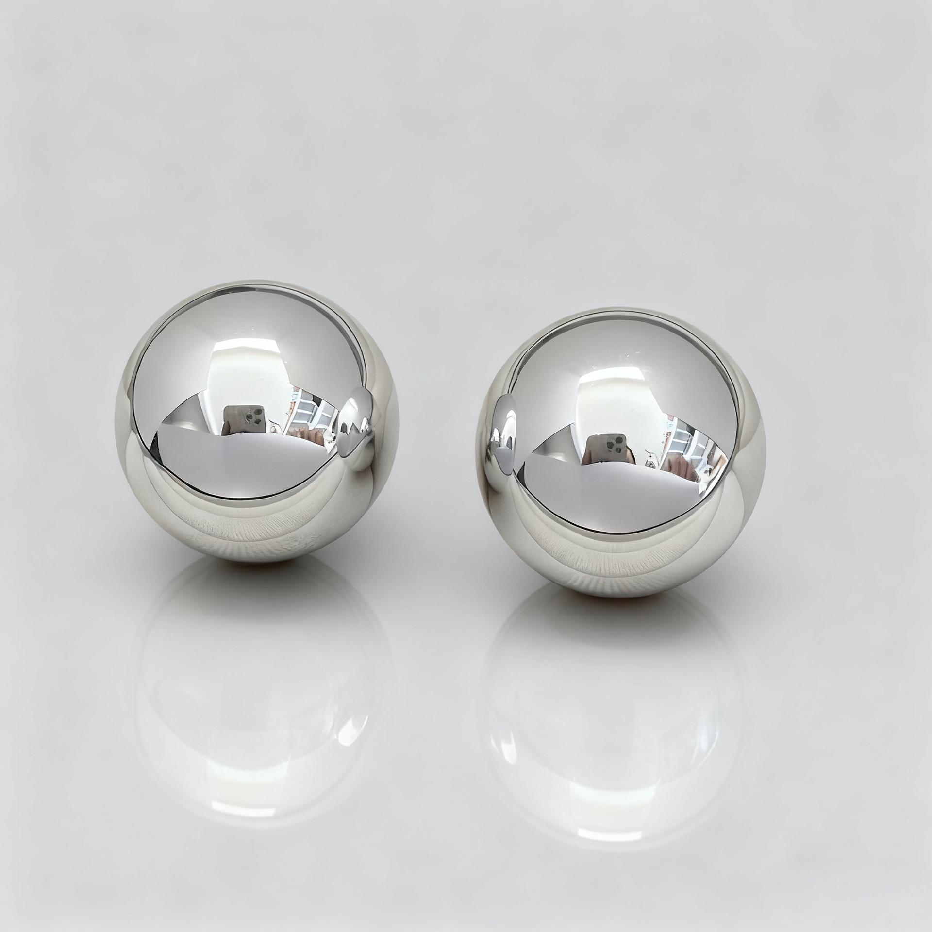 Elegant Grey Pearl Stud Earrings - Retro Texture, S925 Sterling Silver Pearl 20MM серебряный