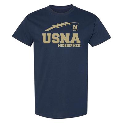 US Naval Academy Midshipmen Football Horizon T-Shirt - Marineblau