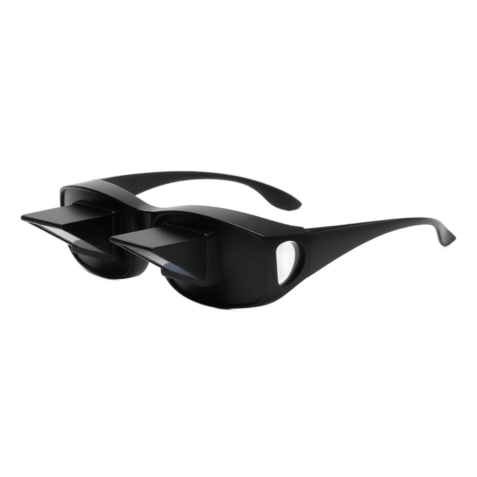 Horizontal Lazy Reading Glasses with Adjustable Angle Mirror for Comfortable Viewing While Lying Down Suitable for Reading Watching Phone or TV One Size