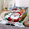 1pc Christmas, Santa Claus Blanket Lightweight Flannel Blanket Throw Blanket For Sofa, Bed, Travel, Camping, Livingroom, Couch, Chair, And Bed Yy25090