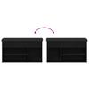 Shoe Bench with Shelf Black 80 x 30 x 45 cm Engineered Wood