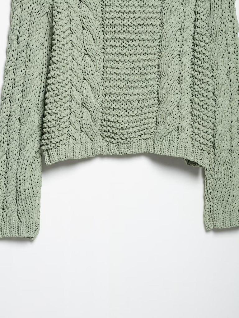 European & American Style Floral Button Women's Knit Cardigan - Soft & Cozy, Short Design for Early Spring 2025.