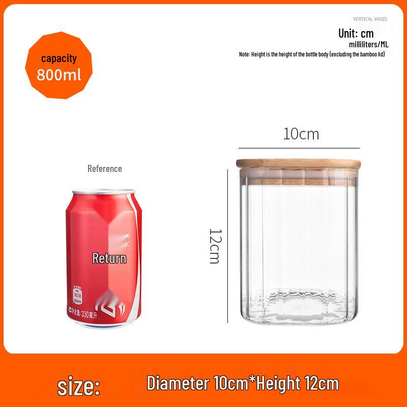 Square Moisture-Proof Glass Jar with Lid for Tea and Spices - New Style Storage Solution