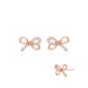 Stonehenge Silver Ribbon Cubic Earrings Sc24B13T