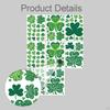 8 Pieces 's Day Window Clings Decals Supplies PVC Removable Ornaments Green for Home Door Bathroom