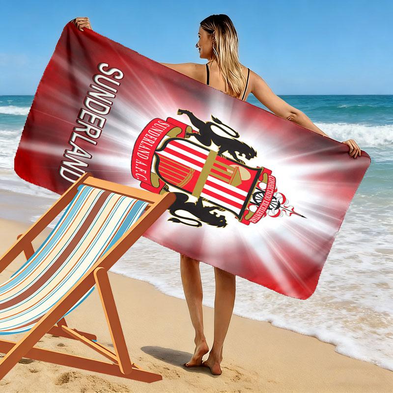 SUN logo Beach Towel, Large Soft Quick Dry Towel for Beach Camping Swimming