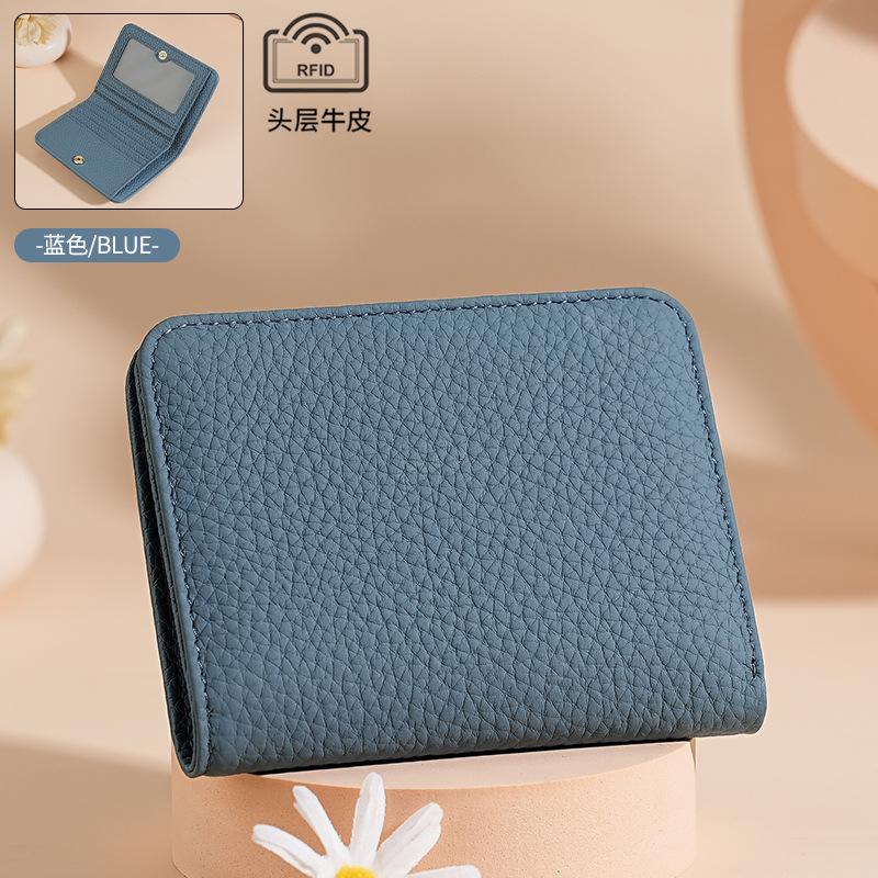Leather Women's Wallet Simple Mini Women's Wallet Card Bag Zipper Small Coin Bag Change Bag