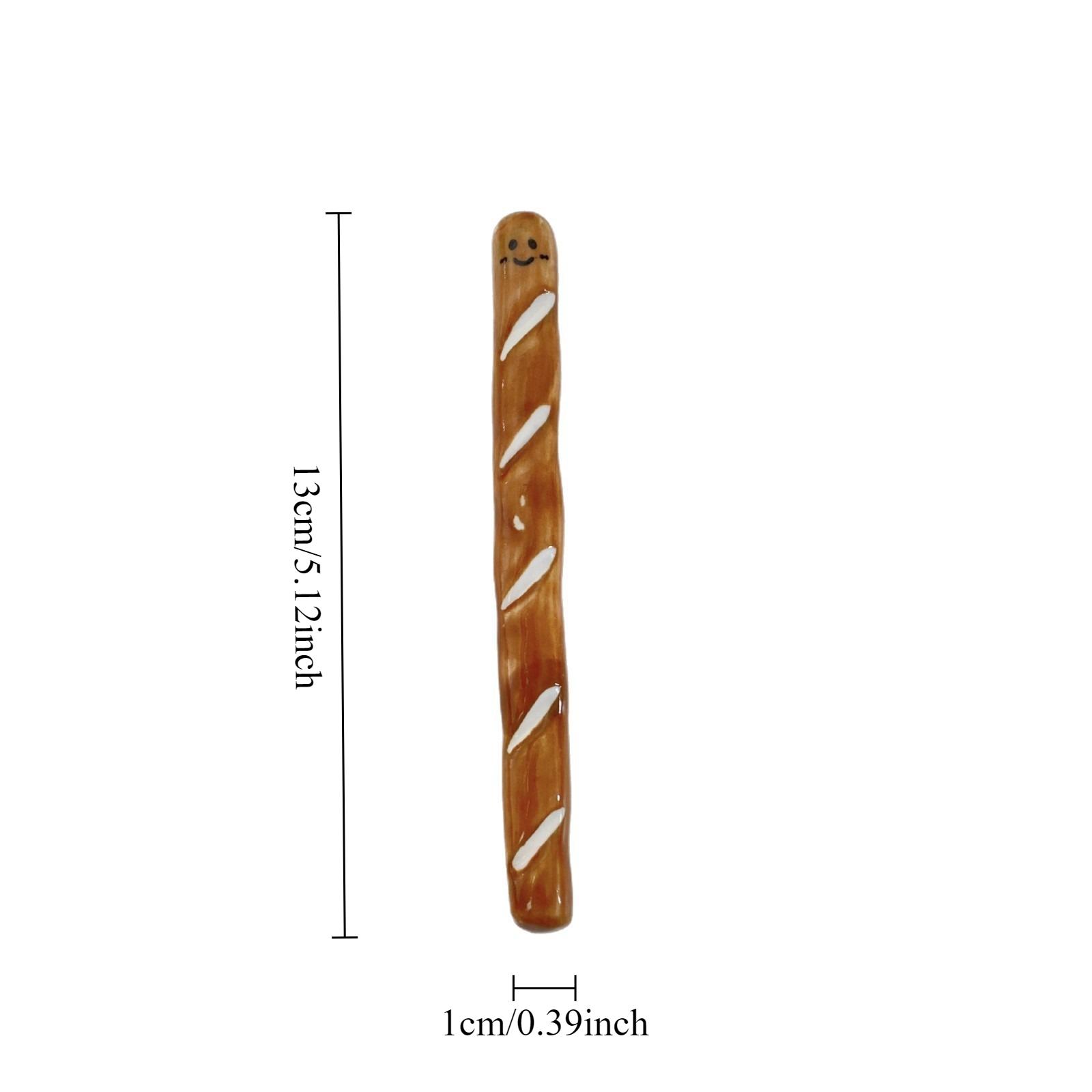 Creative Cute Bread Shaped Ceramic Stirring Stick Home INS Bar Stirring Stick Coffee Milk Beverage Stirring Stick Decoration New 1pcs