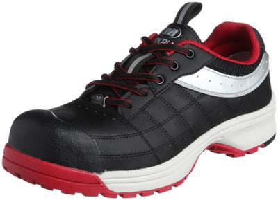 Sicherheits-Arbeitsschuhe JSAA-zertifizierte professionelle Sneakers Stoßdämpfung MPN902 cm [Midori Anzen] Schwarz/Rot 27.0