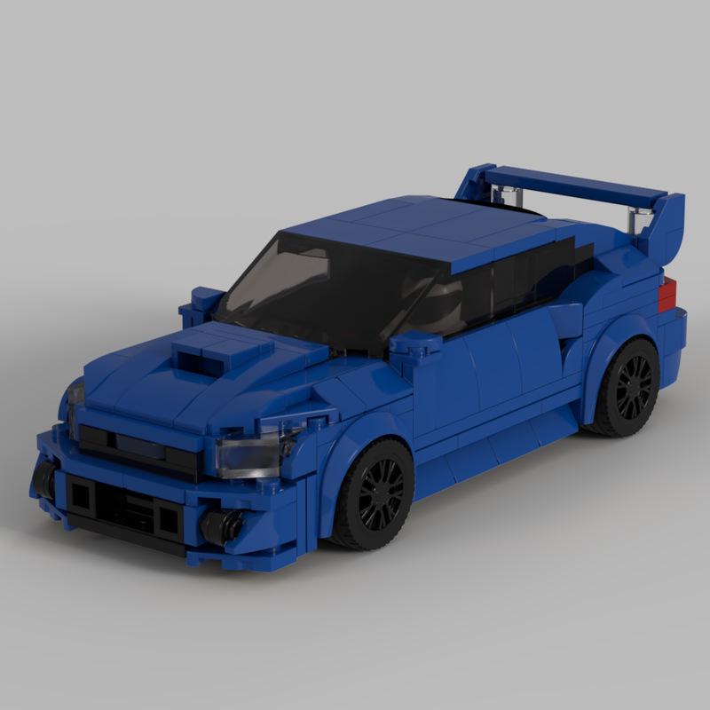 

Leopard JDM WRX STI Blue Model - MOC70675 Small Building Blocks Compatible with Lego