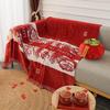Wedding Celebration Sofa Towel Four Seasons Universal Non-Slip Seat Cushions Wedding Room Layout Bright Red Sofa Cover Full Cover Cloth