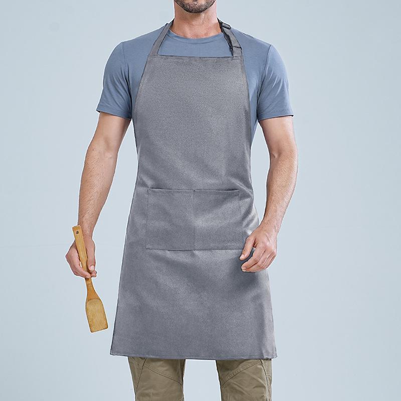 Korean-Style Custom Logo Neck Apron for Baking, Kitchen, Restaurant, and Coffee Shop