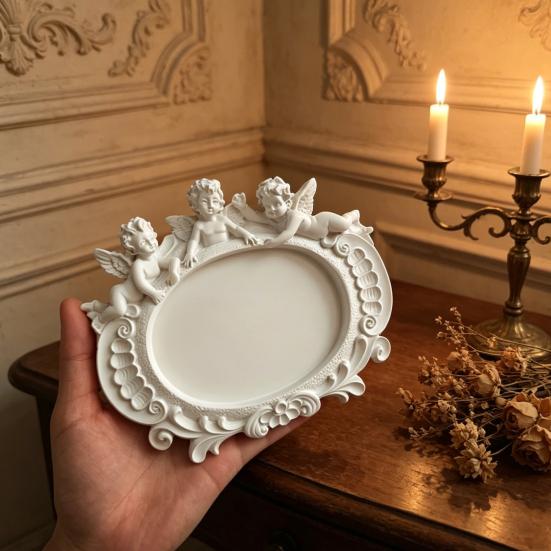 Embossed Jewelry Tray, Vintage Small Trinket Holder Dish for Rings, Necklaces, Bracelets, Keys, Decorative Dresser Storage Organizer Tray for Women,