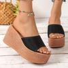 Thick Bottom Wedges Sandals for Women  Summer Casual Chunky Platform Slippers Woman Open Toe Non Slip Beach Slides Plus Size