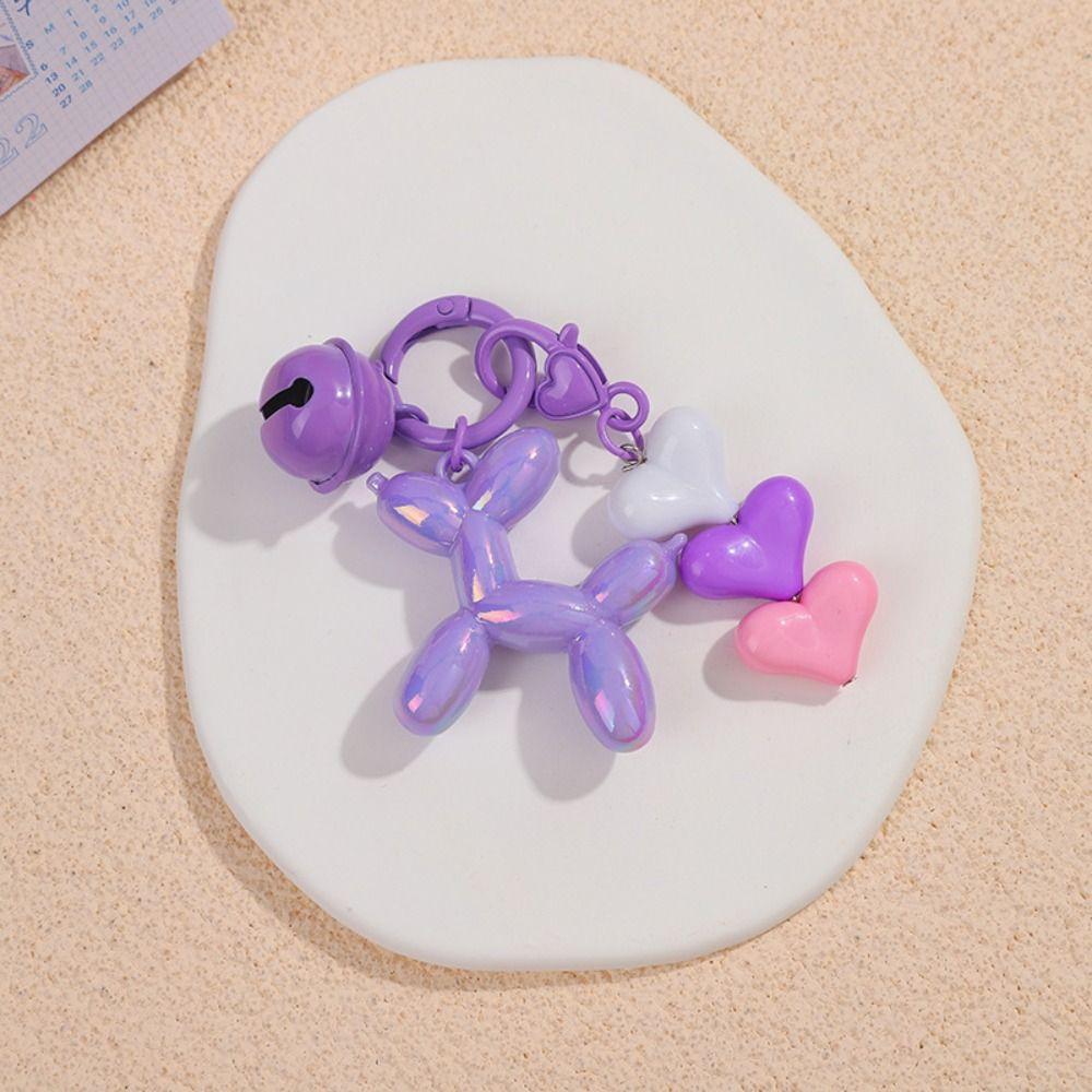 Cute Jelly Dog Key Chain Kawaii Love Puppy Keyring Creative Dog Balloon Keychain  Car Key