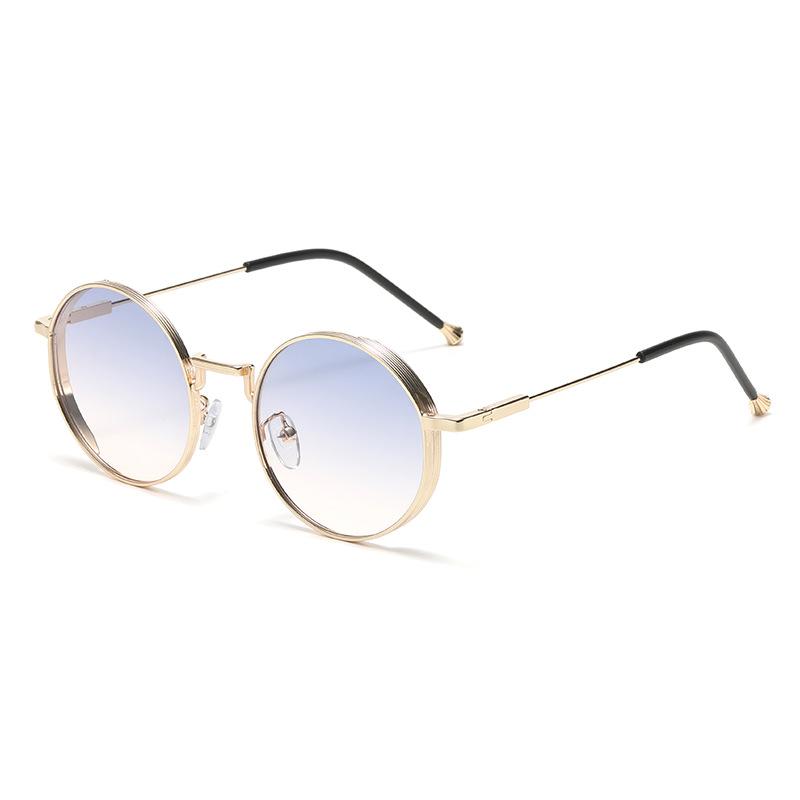 Retro Fashion High End Metal Round Frame Sunglasses For Women Ins Men Driving Special Sunglasses 2532