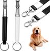 1 Pack Adjustable Ultrasonic Silent Dog Whistle Stop Neighbor Dog Barking Dog Recall Training Free Black White Lanyard Included