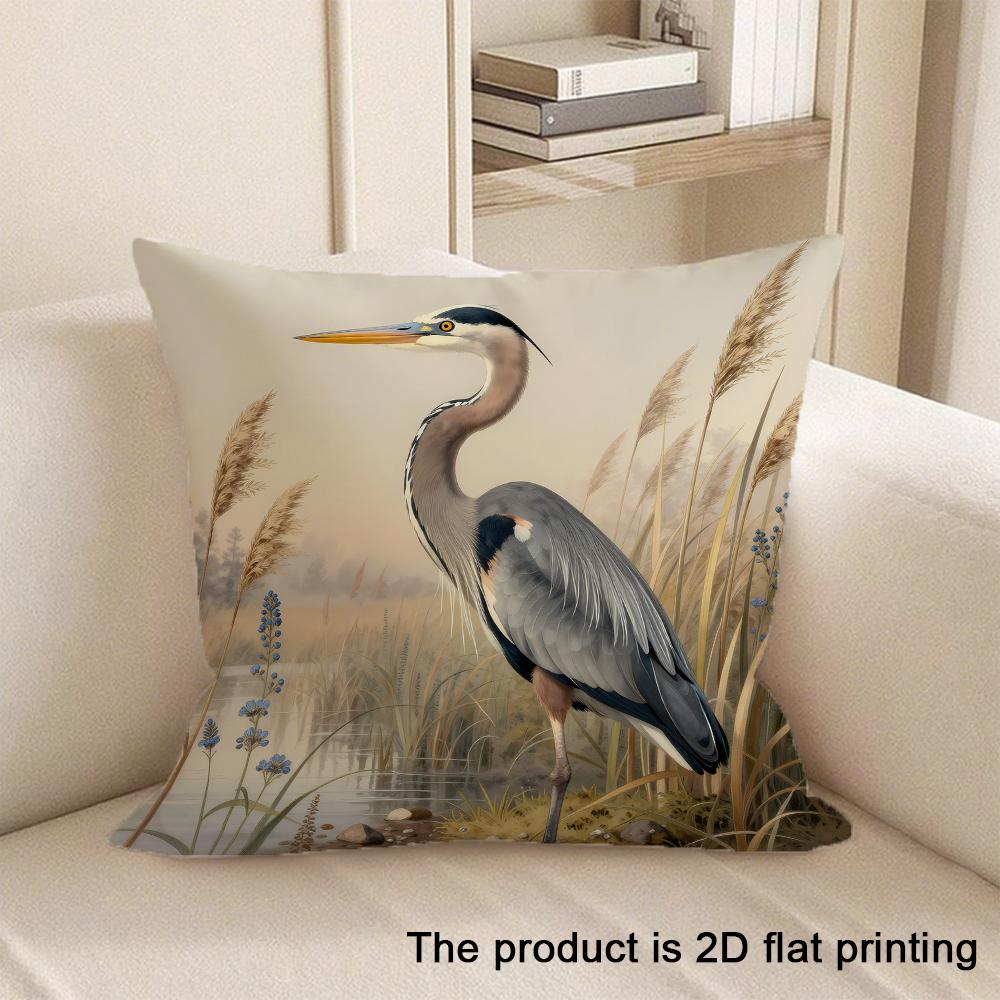 1pc 2D Flat Printed Animal Patterned Pillowcases Sofa Cushion Cover Home Bedroom Room Decoration