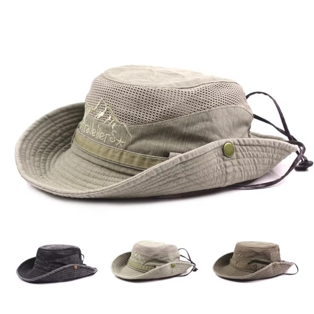 Mesh Sun Cap Cotton Fishing Hat New Panama Cap  Women Men