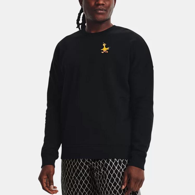 Under Armour Curry X Sesame Street Mikina s kapucí s grafikou Big Bird Pánské topy Černá 1369617-001