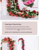 Artificial Rattan Rose Vine for Ceiling & Wall Decor - Wedding & Pipe Covering