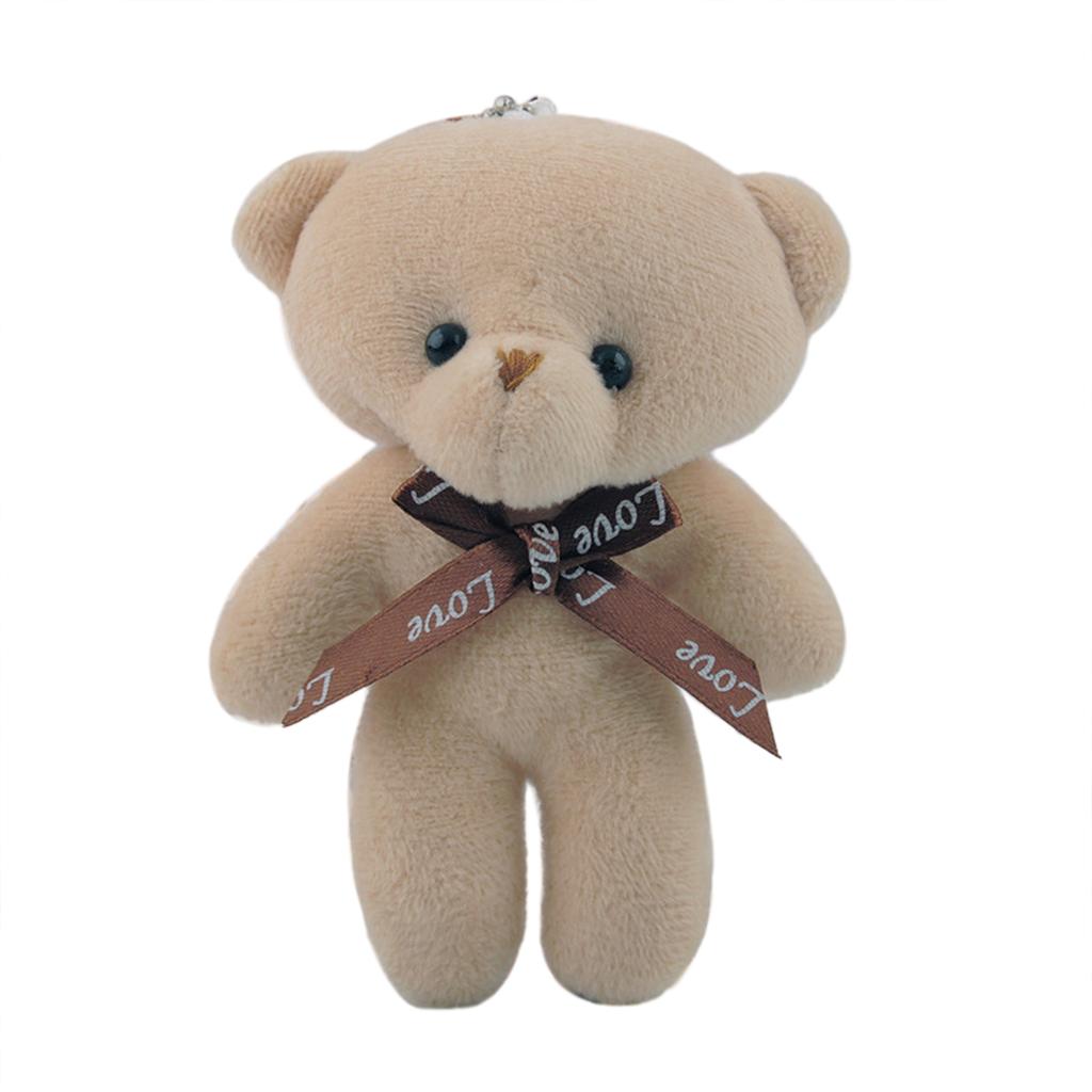 5.1inch Bear Plush Doll Soft Stuffed Animal Plushies Keychain Pendant Cute Bear Plush Toys For Gifts Keychain Backpack Decoration