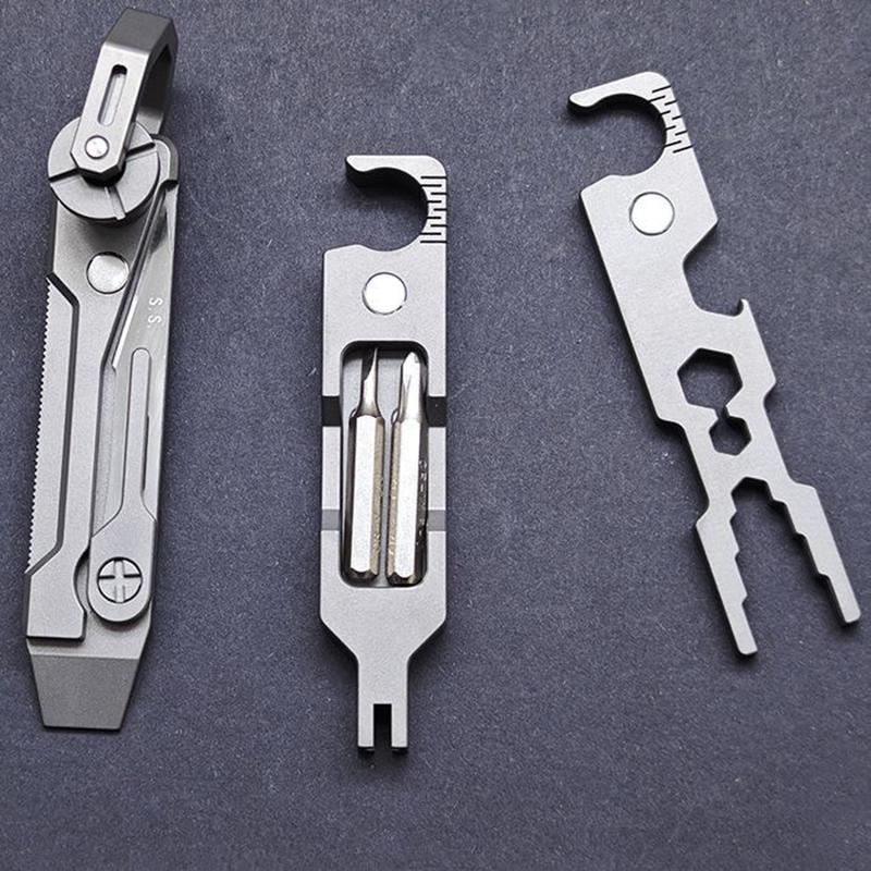 Titanium Detachable Pry Scalpel Hand Bottle Opener Wrench Nail Puller Screwdriver Multi-function Tool Crowbar Outdoor EDC Tool
