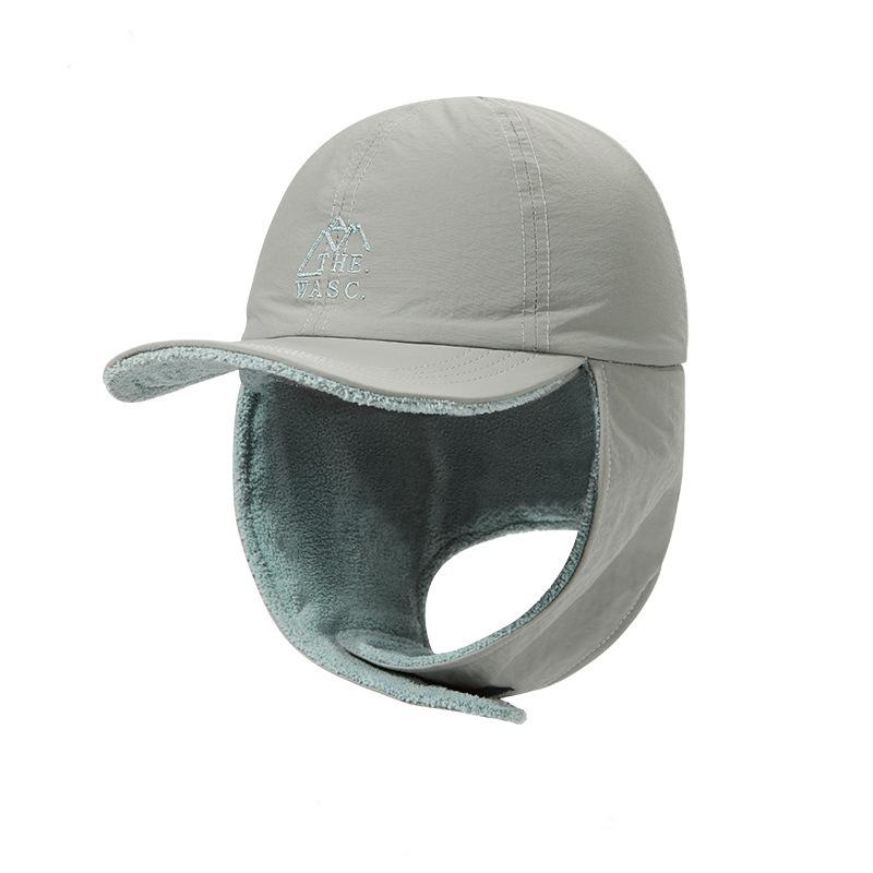 Outdoor winter cycling ear protection baseball hat double-sided with fleece thickened warm new baseball hat versatile