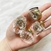 Crystal Glass Kitchen Cabinet Knobs Champagne / Transparent Wardrobe Handles  Cabinet Door