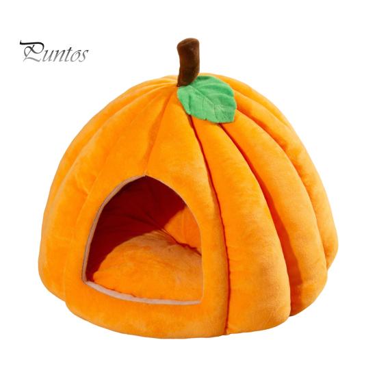 

Полузакрытая кровать для кошек, всесезонная, комфортная, устойчивая, противоскользящая, тыквенная палатка для кошек, домик для маленьких и средних собак M оранжевый