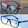 2pcs Sports-Style Blue Light Blocking Reading Glasses for Men Ultra-Lightweight for Seniors Non-Slip