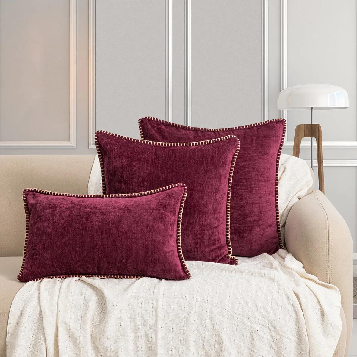 

Yellow Chenille Cushion Cover 45x45 Pillow Cover 30x50cm Sofa Decorative Throw Pillow Case Soft Luxury For Living Room Decor 45x45CM