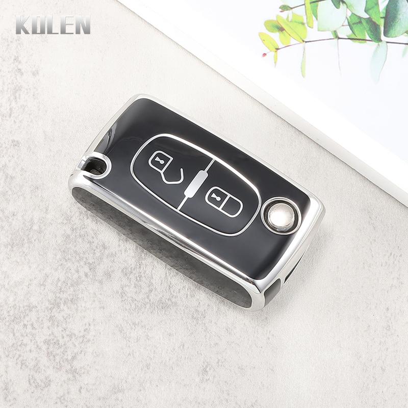 

Tpu Car Flip Key Case Fob Cover For Citroen C2 C3 C4 C5 Ds3 Ds4 Picasso Xsara For Peugeot Rcz 206 308 307 408 3008 5008 Expert