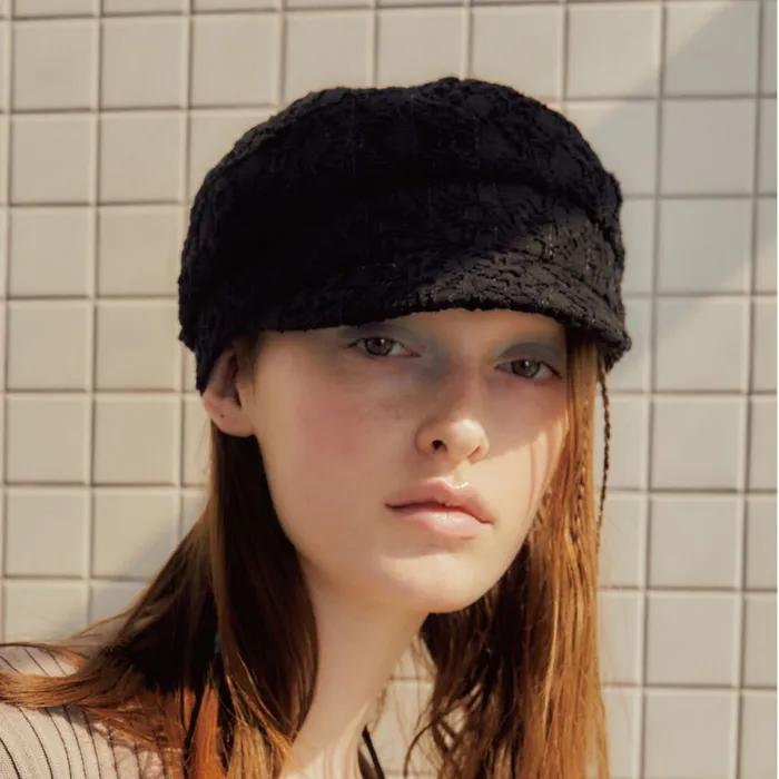 CROCHET NOUVELLE MARGOT HAT IN BLACK