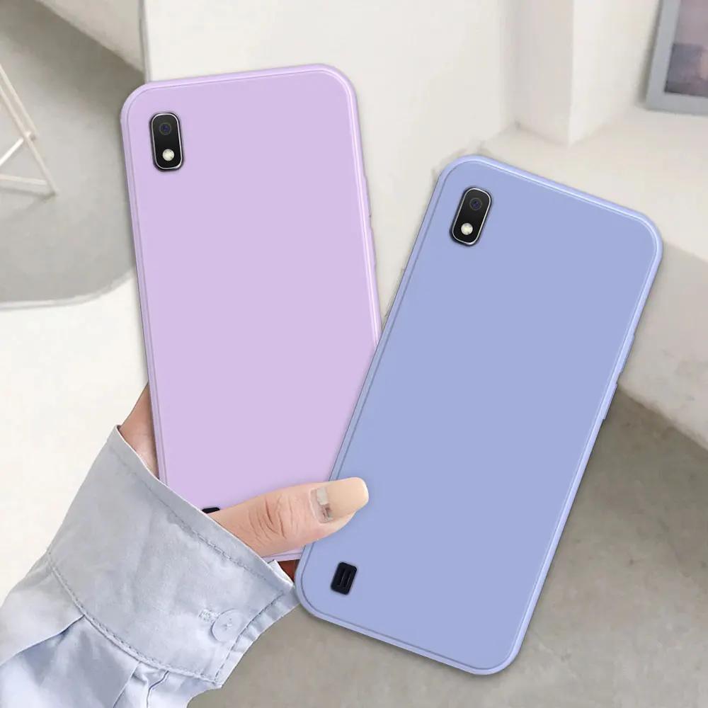 For Samsung A10 Case For Samsung Galaxy M10 A10S Coque Matte Soft Silicone Shockproof Cover Galaxy A10s Square Phone Case Fundas