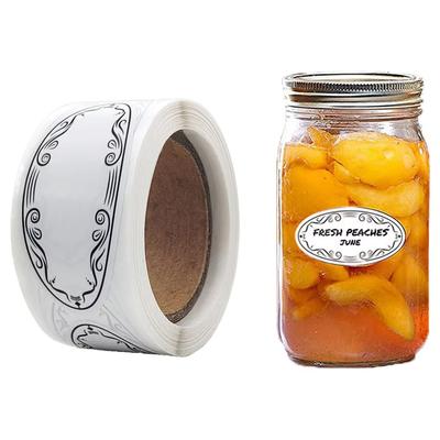 1-3roll Canning Labels Ellipse White Blank Paper Label For Kitchen Beverages Fruits Vegetables Fridge Storage Organizer Stickers