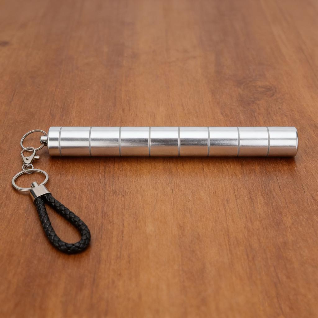 Metal Storage Tube Keychain 7 Compartment Water Proof Portable Travel Container Aluminum Alloy