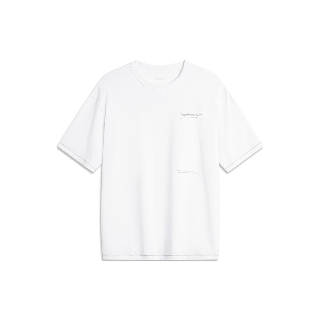Li Ning T Shirt Unisex Standard White ATSU617-1 M