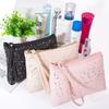 Pu Fashionable Sequin Makeup Pouch With Large Capacity Portable Bag Storage