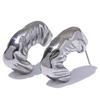 Yhpup Big Promotion Stainless Steel C Shape Geometric Hollow Unusual Earrings Waterproof Metal Daily Jewelry Wholesale