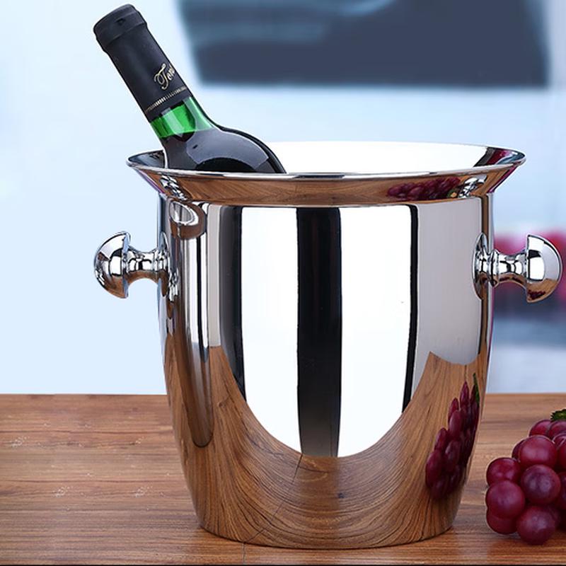 ZISIZ Creative Thickened Stainless Steel Wine Ice Bucket