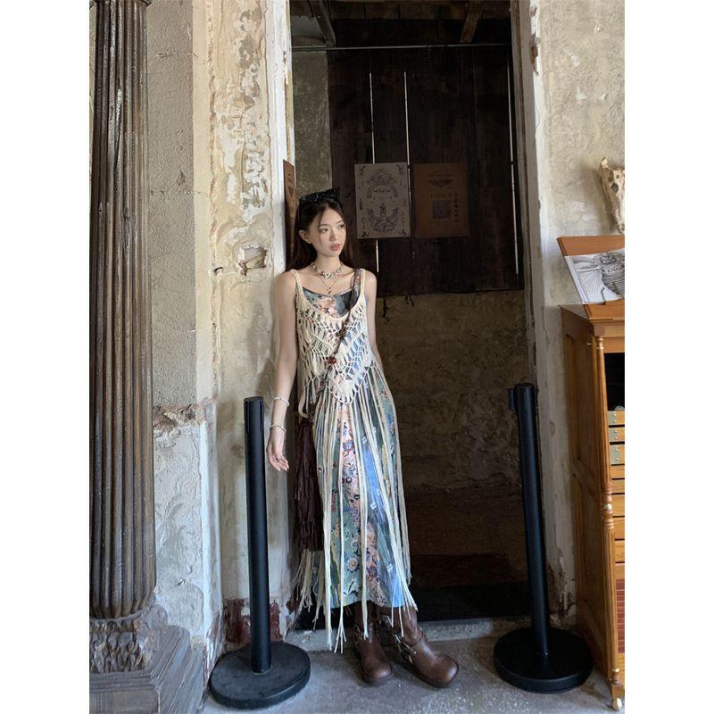 

Kumikumi Tassel Blouse Camisole Dress Vest Blouse 2428 One size