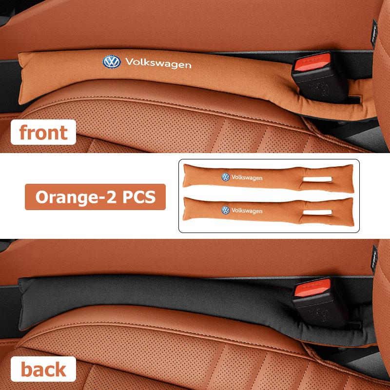 Hub Caps 2pcs Two-color Patchwork Suede Material Car Seat Gap Filler For Volkswagen VW Golf 4 5 6 7 Polo Jetta Sagitar Magotan P