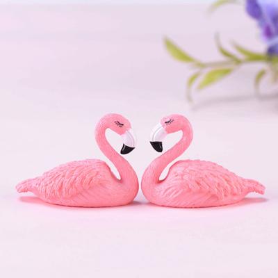 2 τεμ. Lovely Flamingo Bird Model Στολίδι Δώρο Διακόσμησης Επιτραπέζιου Επιτραπέζιου PVC Craft