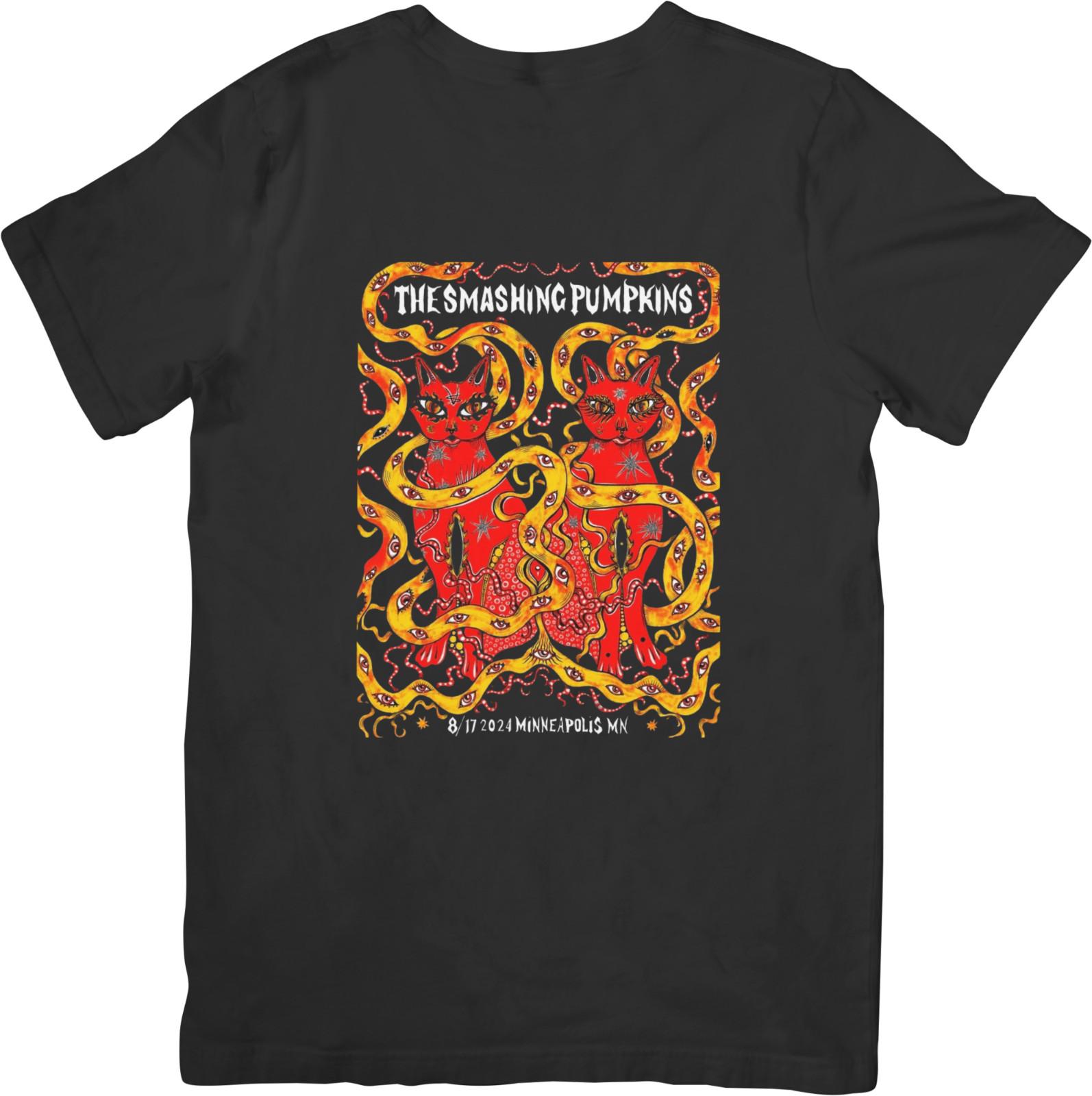 The Smashing Pumpkins Music Fit for Men  Women Quality Cotton T-Shirt Black S