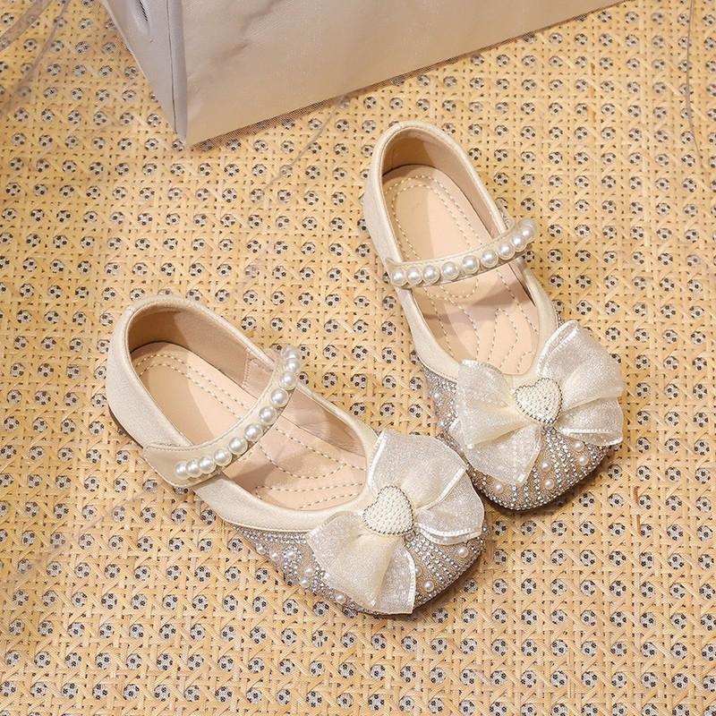 Mädchen Prinzessin Schuhe 2025 Sommer neue Kinder Lederschuhe Kristallschuhe Mädchen Einzel Schuhe Mode Frühling und Herbst Schuhe weiche Sohle