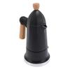 Stovetop Coffee Maker 3 Cups Single Valve Aluminum Alloy Percolator Coffee Maker Pot with Wooden Handle for Home Use
