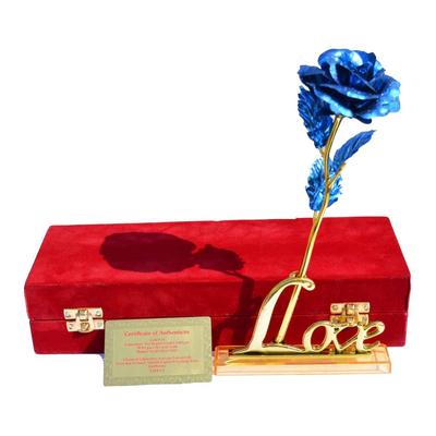 Artificial Victoria Love Story Rose And Love Stand Photo Frame (Blue, 1 Piece)