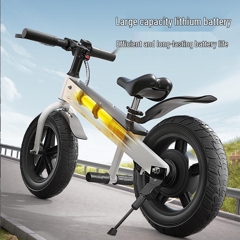 Adjustable Electric Kids' Bicycle for Ages 3-12 - Suitable for Boys and Girls